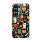 Whimsical Feline Garden iPhone and Samsung Tough Phone Cases