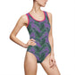 Purple Tropical Bliss Women's Classic One-Piece Swimsuit (AOP)