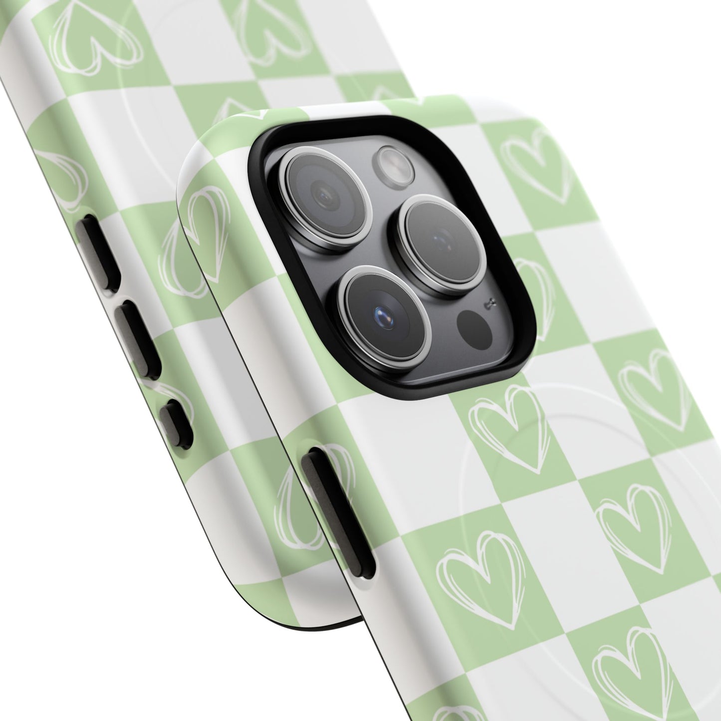 Personalized Chic Heart Pattern iPhone Case | Tough Magnetic Cases, Stylish iPhone Protection, Gift for Her, Trendy Accessories, Everyday Use