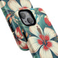 Tough Floral Phone Case, Tropical Hibiscus Design, Gift for Her, Summer Accessory, Customizable Phone Cover