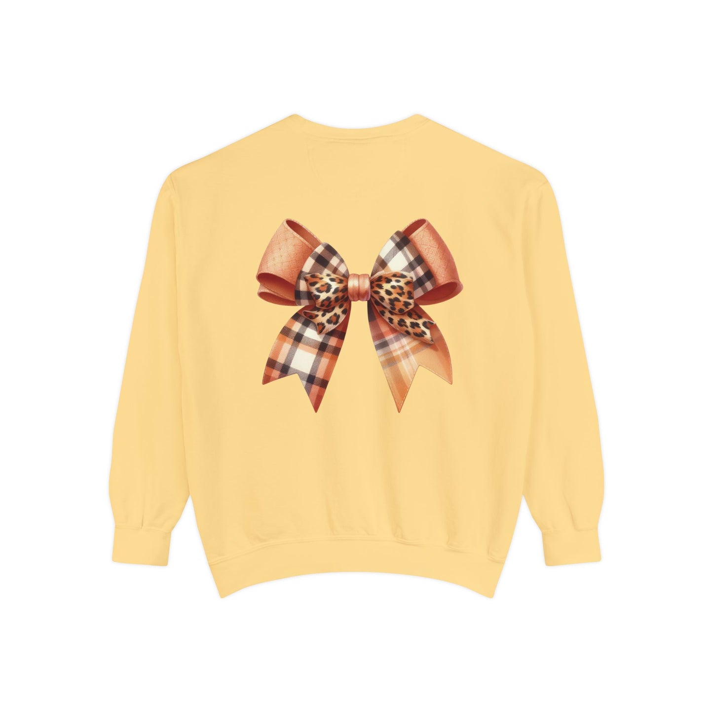 Autumn Highland Cow Charm Unisex Garment-Dyed Sweatshirt