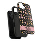 Personalized Gold & Pink Confetti Tough Phone Case — Glitter Dot Protective Phone Cover
