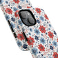Patriotic Floral Dreams Tough Magnetic iPhone Cases, Durable, Stylish, Gift for Her, Protective Phone Cover, Spring Floral Design