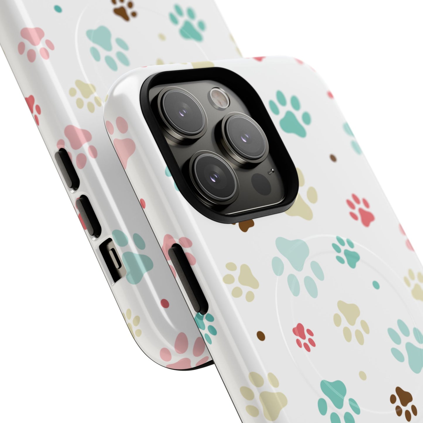 Pet Lover Magnetic iPhone Case - Cute Paw Print Design, Tough Magnetic Cases for Dog and Cat Owners, Gift for Animal Lovers