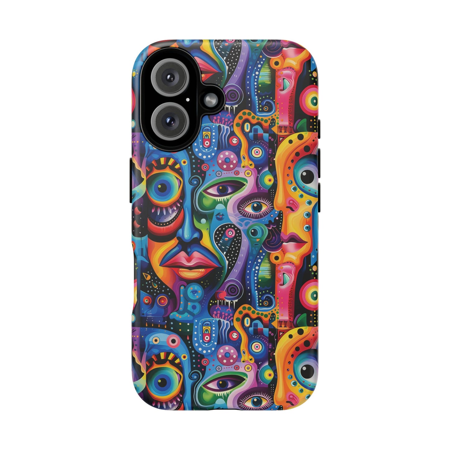 Psychedelic Visions Colorful Art iPhone Case - Tough Cases with Vibrant Abstract Design