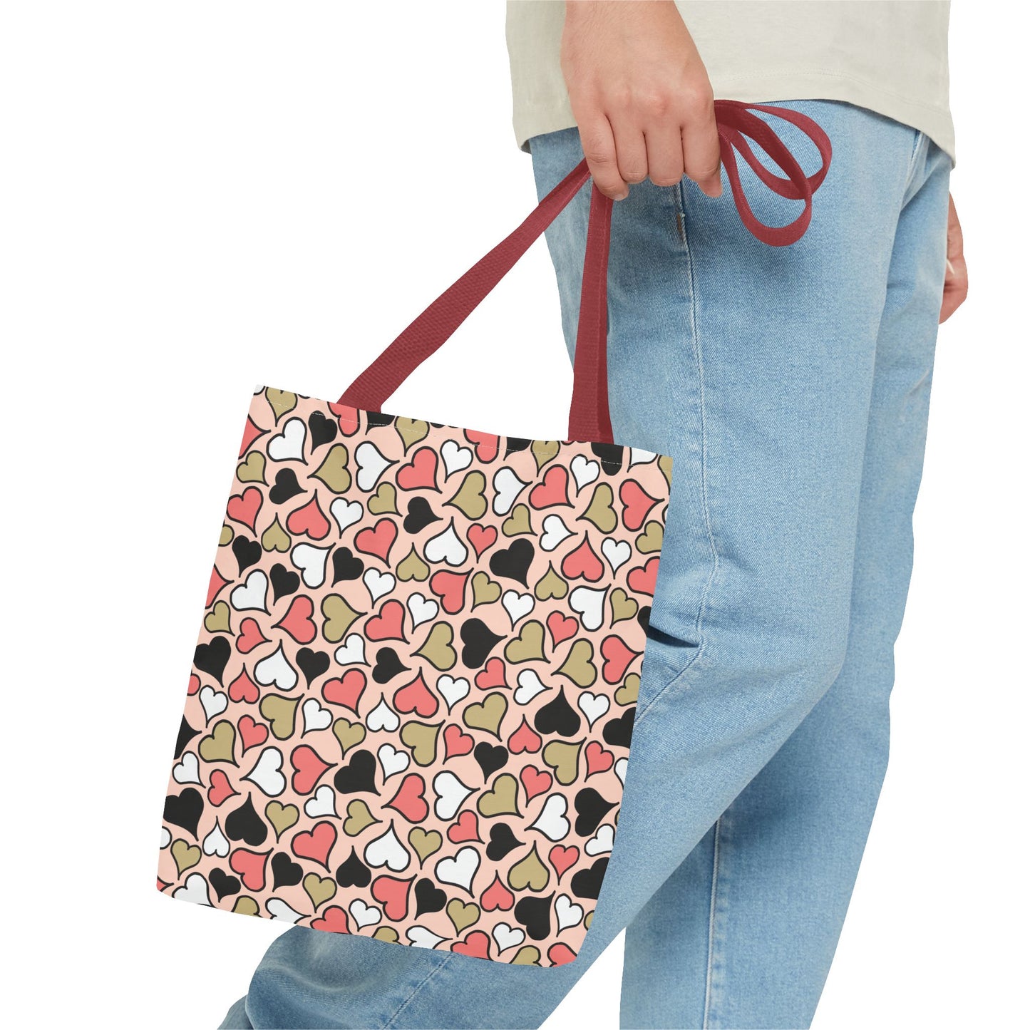 Heart Patterned Tote Bag - Cute & Stylish Carryall for Every Occasion