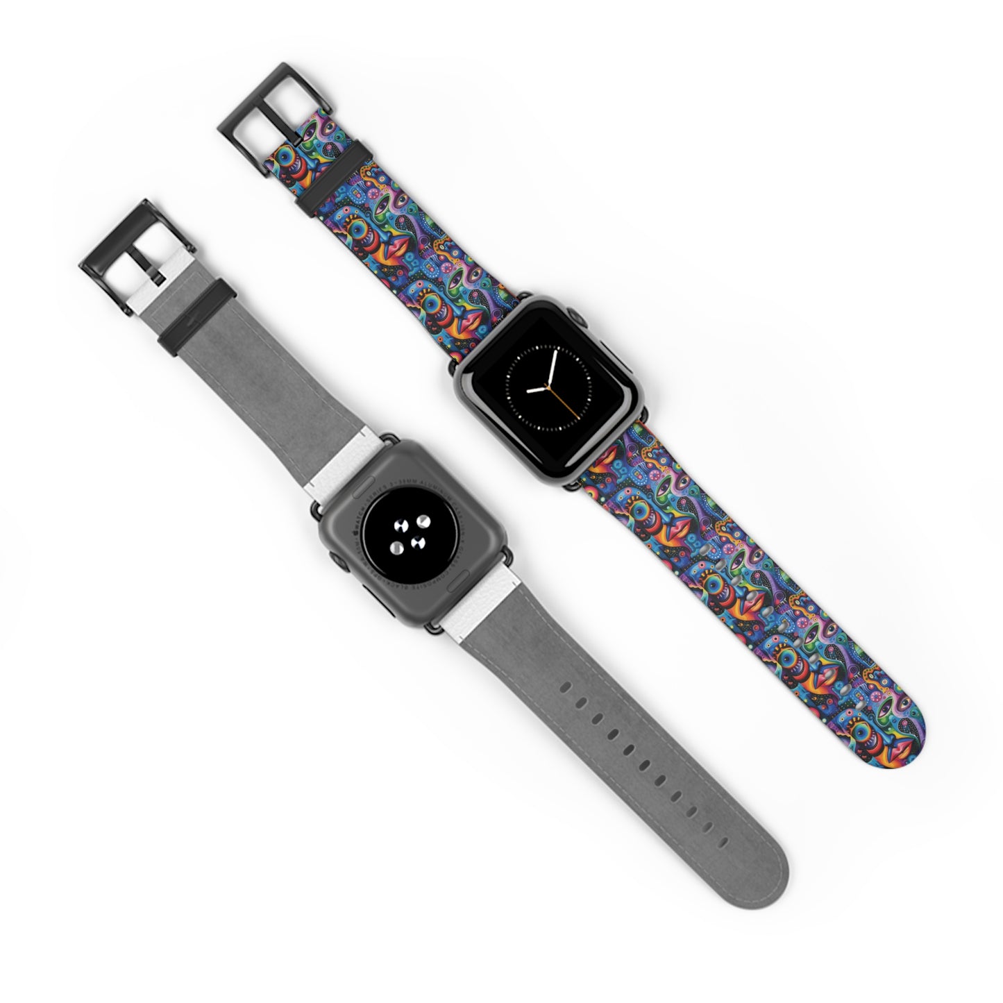 Psychedelic Visions Colorful Artful Watch Band - Unique Design for Fashion Lovers.