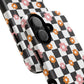 Groovy Checkered Bloom iPhone Case, Tough Magnetic Cases for Women, Stylish iPhone Cover, Trendy Floral Print, Gift for Her, Everyday Accessories