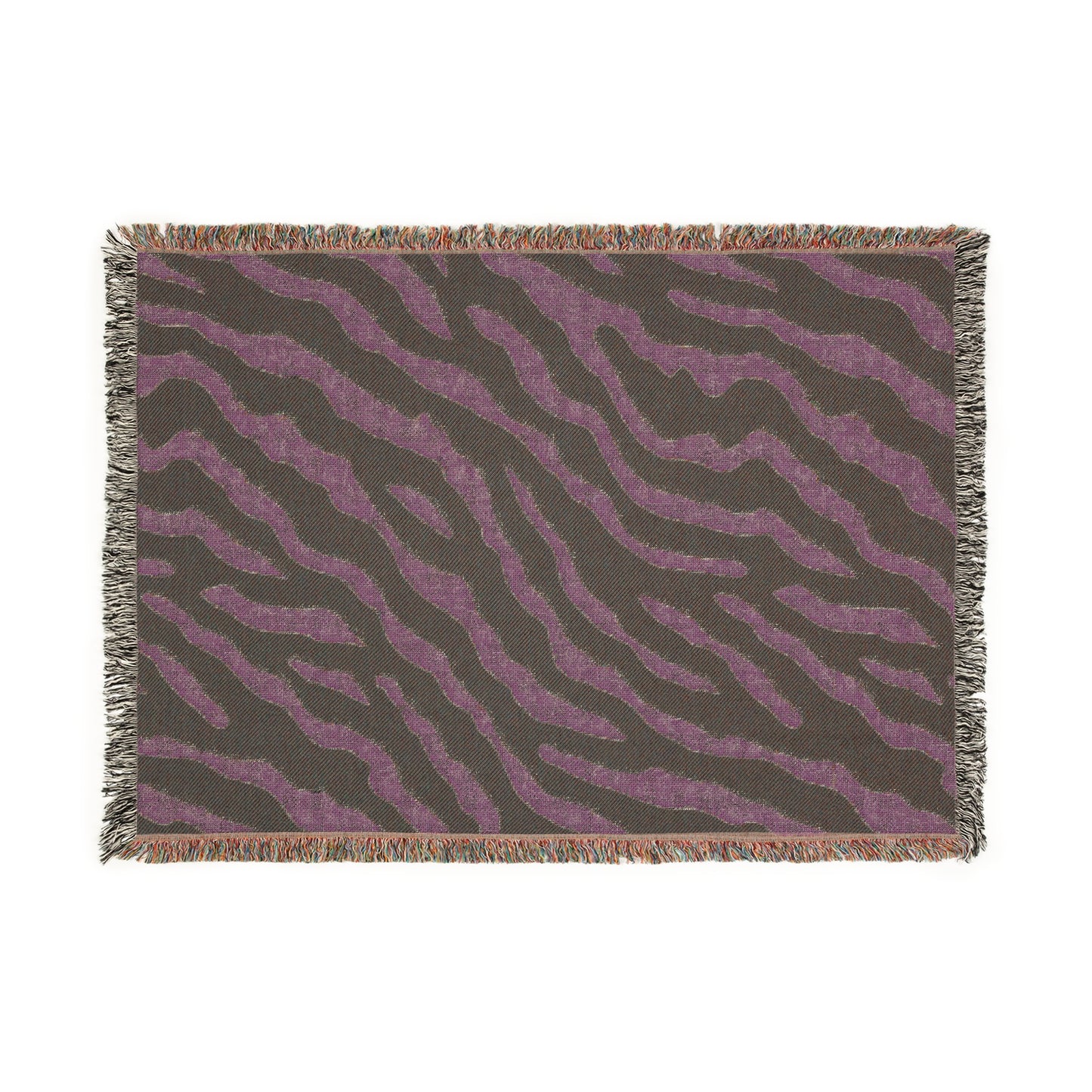 Green Zebra Tapestry Woven Blanket
