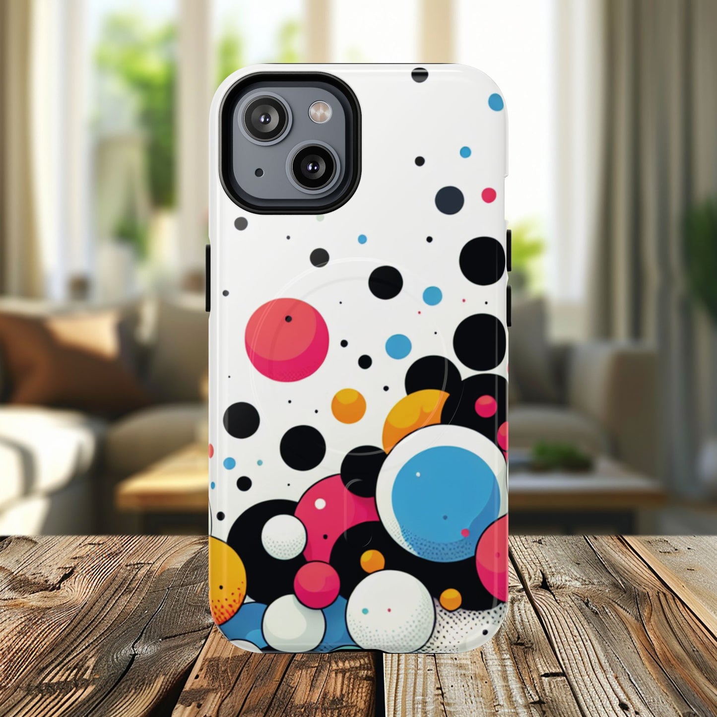Vibrant Bubble Bloom Galaxy Magnetic iPhone Cases, Artistic Protection for Your Device, Gift for Tech Lovers, Colorful Designs, Unique iPhone Accessories