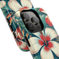 Tough Floral Phone Case, Tropical Hibiscus Design, Gift for Her, Summer Accessory, Customizable Phone Cover