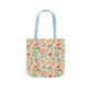 Personalized Doodle Daydream Composition Book Inspired Canvas Tote Bag with Colorful Straps, Cute School Bag, Eco-Friendly Tote, Back to School Shopping Bag, Teacher Gift Idea