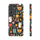 Whimsical Feline Garden Slim Cases for iPhone and Samsung Phones