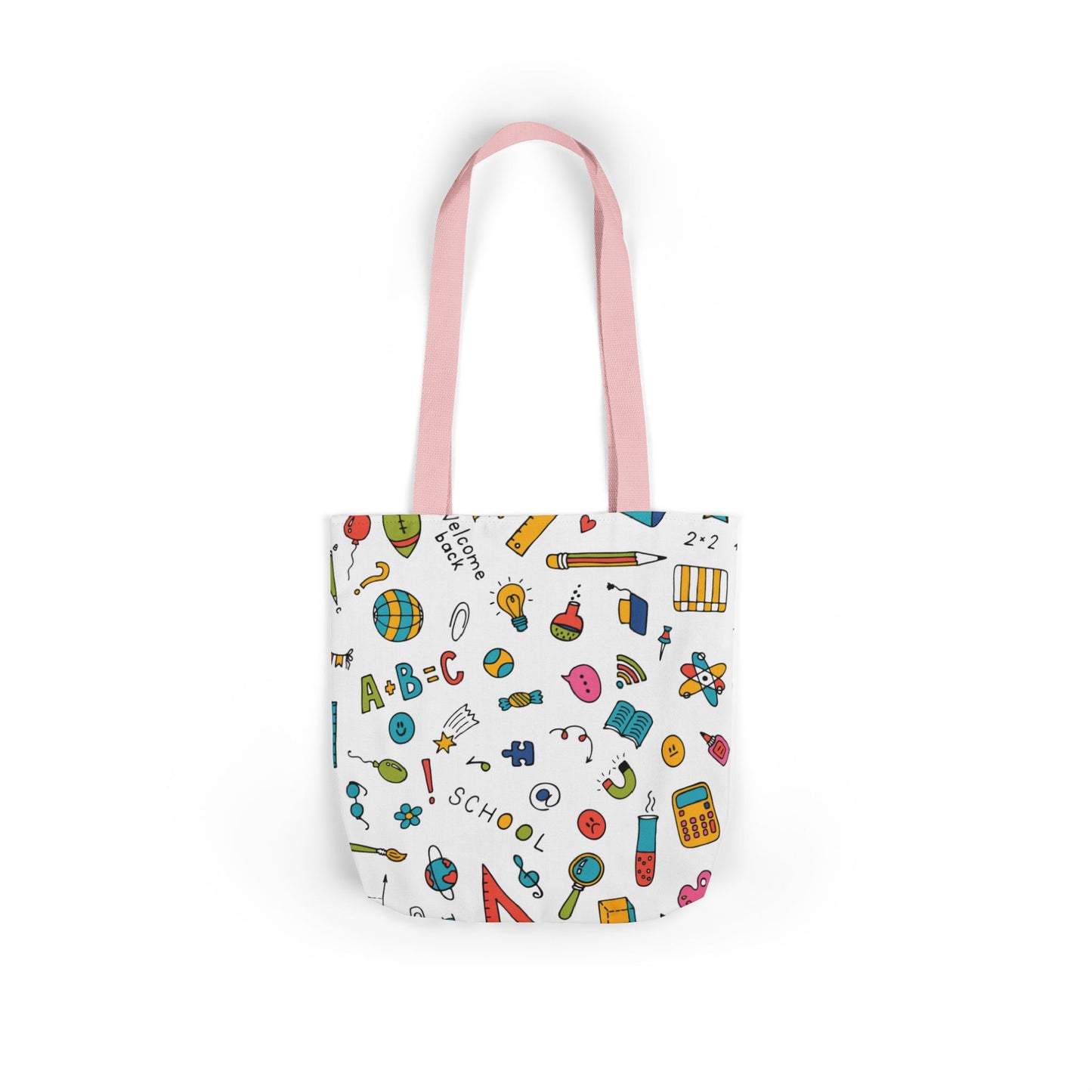Personalized Classroom Couture Composition Book Inspired Canvas Tote Bag with Colorful Straps, Cute School Bag, Eco-Friendly Tote, Back to School Shopping Bag, Teacher Gift Idea
