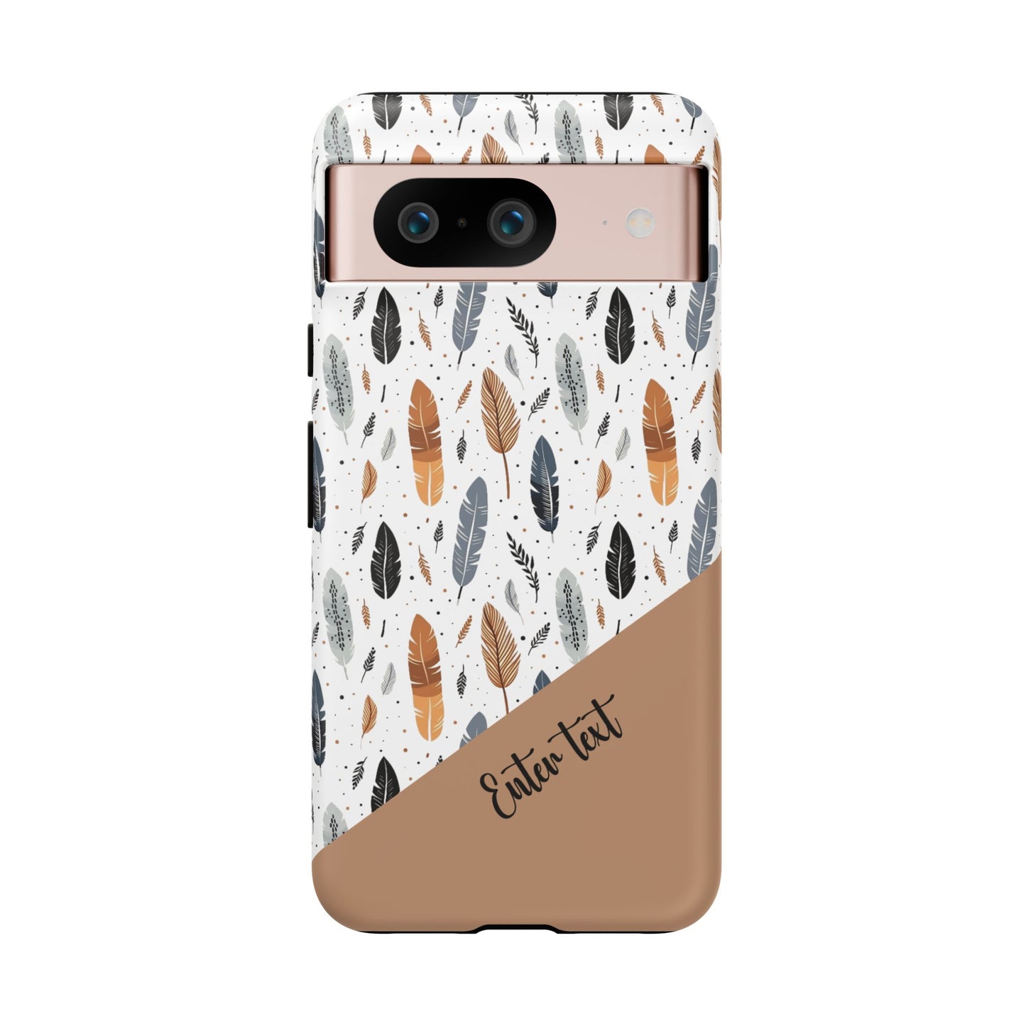 Personalized Whispering Feathers Tough Case — Dark Feather Protective Phone Case for Samsung & Google