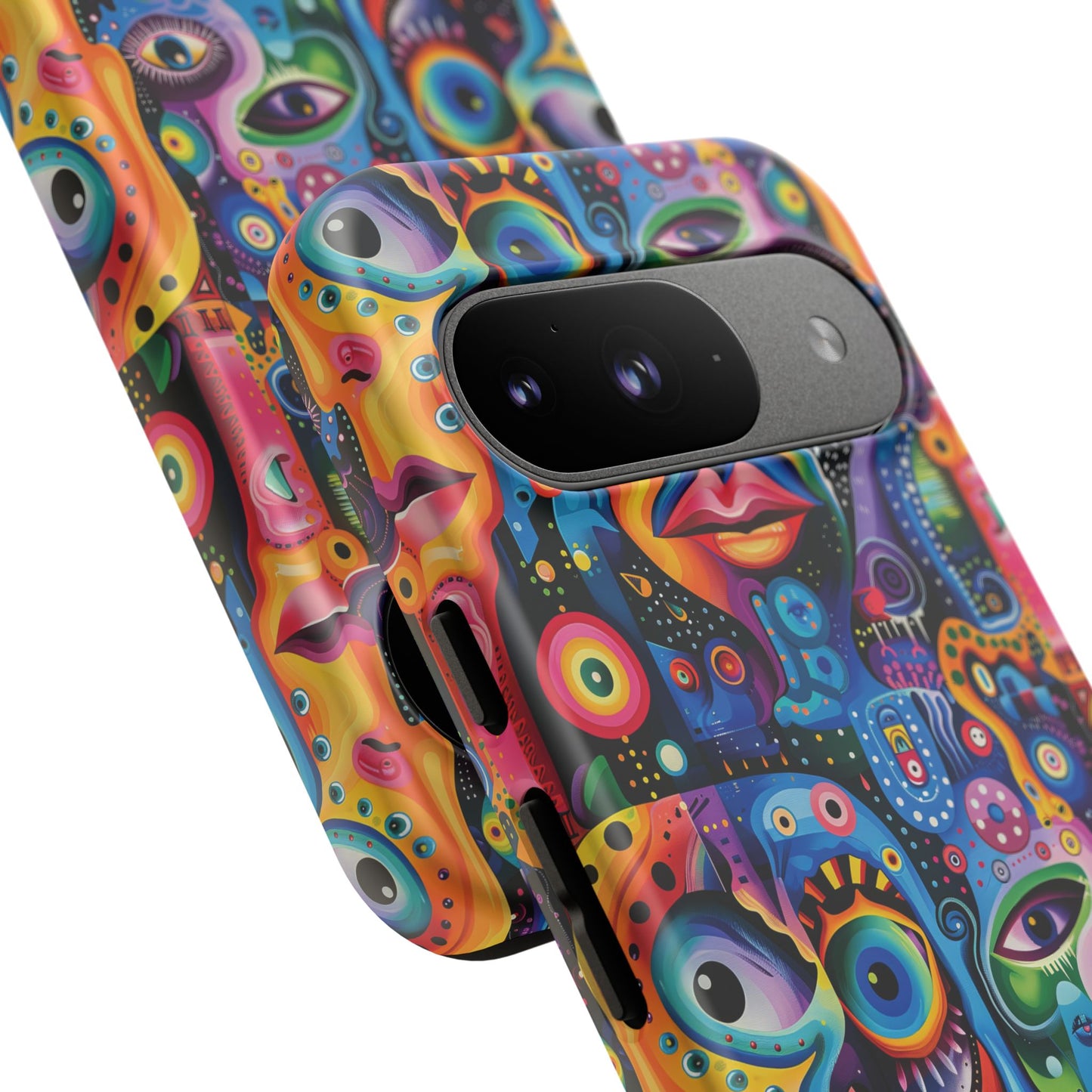 Psychedelic Visions Vibrant Samsung, iPhone and Google Pixel Phone Cases - Colorful Artistic Design