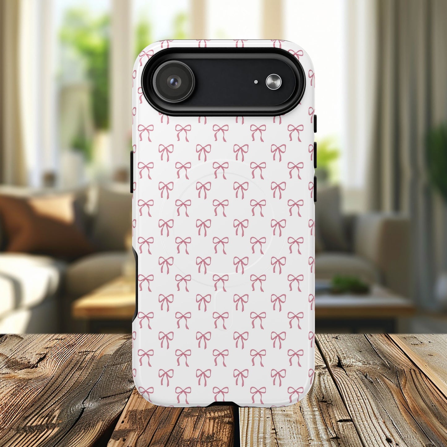 Blush Coquette Bow Bliss Magnetic iPhone Cases, Gift for Her, Cute iPhone Accessories, Fun Personalized Cases, Stylish Tech Gifts, Birthday Present