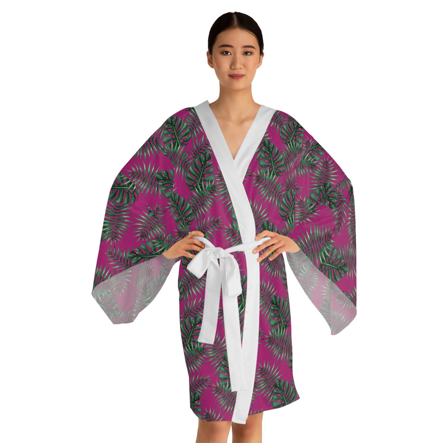 Pink Tropical Bliss Serenity Kimono Robe (AOP)