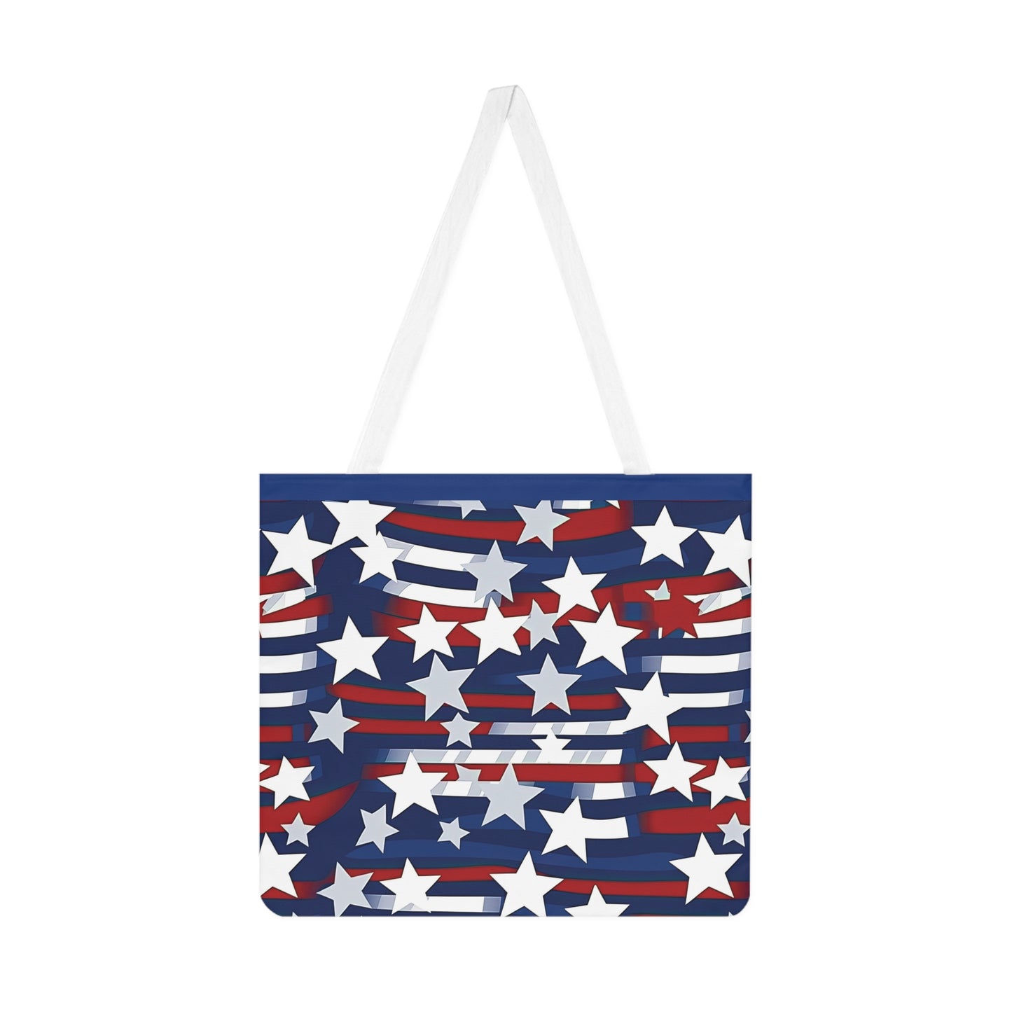 Patriotic Waves Shoulder Tote Bag - Colorful Everyday Accessory