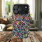 Prism Petal Burst Tough Magnetic iPhone Case, Colorful iPhone Case, Unique Gift for Flower Lovers, Stylish stained Glass Accessory