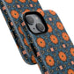 Saffron Tile Bloom Vibrant Floral Tough Magnetic iPhone Case, Durable iPhone Cover, Gift for Her, Floral Design, Unique iPhone Protection.
