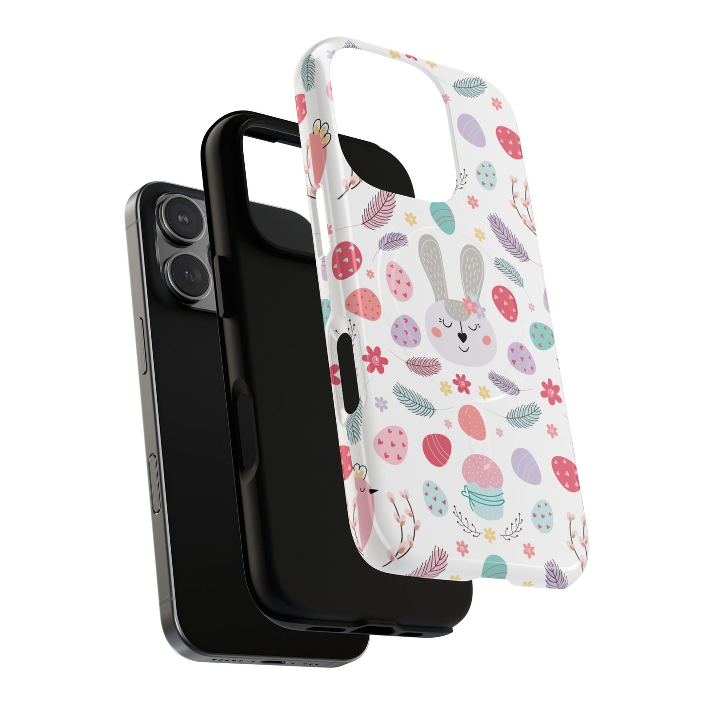 Cute Easter Bunny iPhone Case, Tough Magnetic Phone Cover, Spring Gift, Durable iPhone Accessory, Adorable Easter Decor