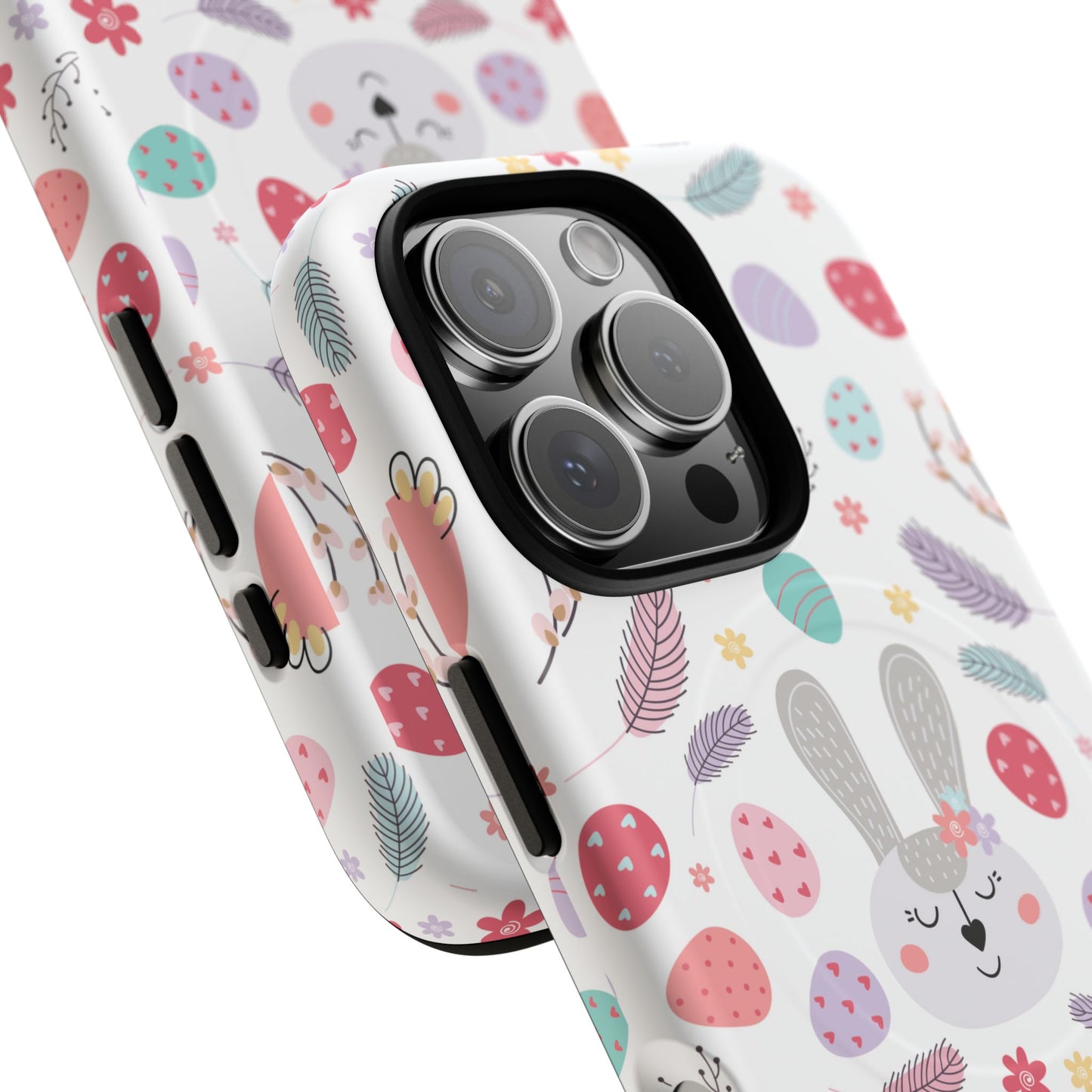 Cute Easter Bunny iPhone Case, Tough Magnetic Phone Cover, Spring Gift, Durable iPhone Accessory, Adorable Easter Decor