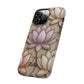 Personalized Lotus Floral Stained Glass Effect Tough Phone Case