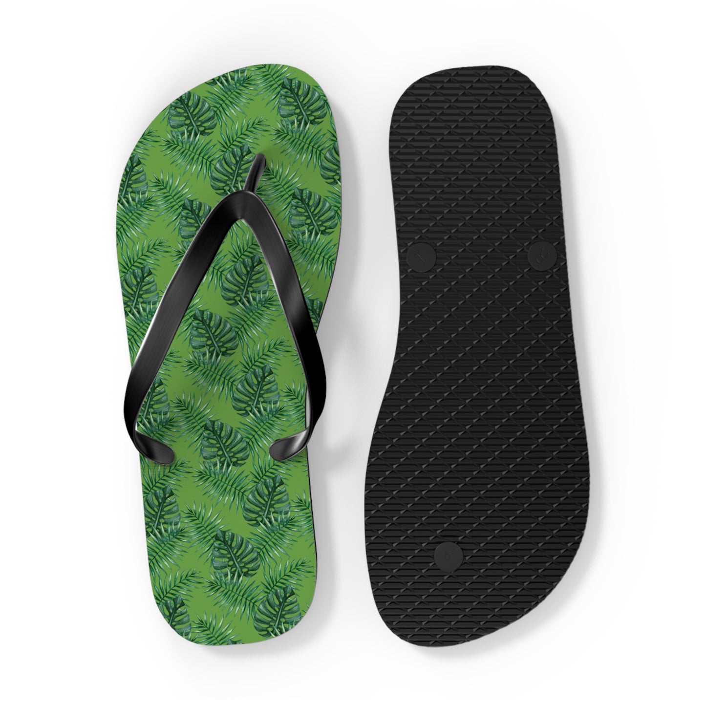 Green Tropical Bliss Flip Flops