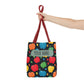 All-Over Apple Print Personalized Tote Bag — Durable Everyday Carry (3 Sizes, 5 Handle Colors)