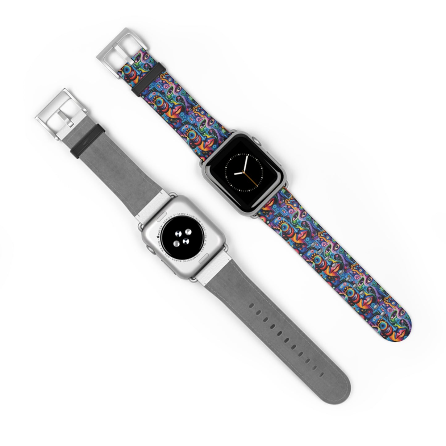Psychedelic Visions Colorful Artful Watch Band - Unique Design for Fashion Lovers.