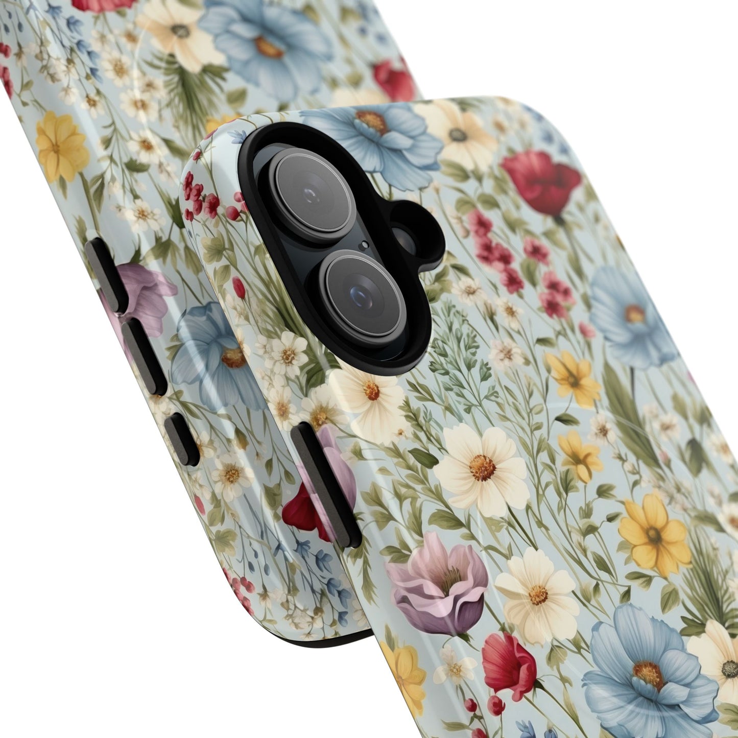 Meadow Whispers Tough iPhone Magnetic Case, Durable iPhone Protection, MagSafe Compatibility Phone Gift for Her, Spring Vibes, Modern Floral Design, Unique Gift Idea