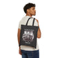 Inspirational Cotton Canvas Tote Bag - 'True Story, He's not Here!' with Matthew 28:6