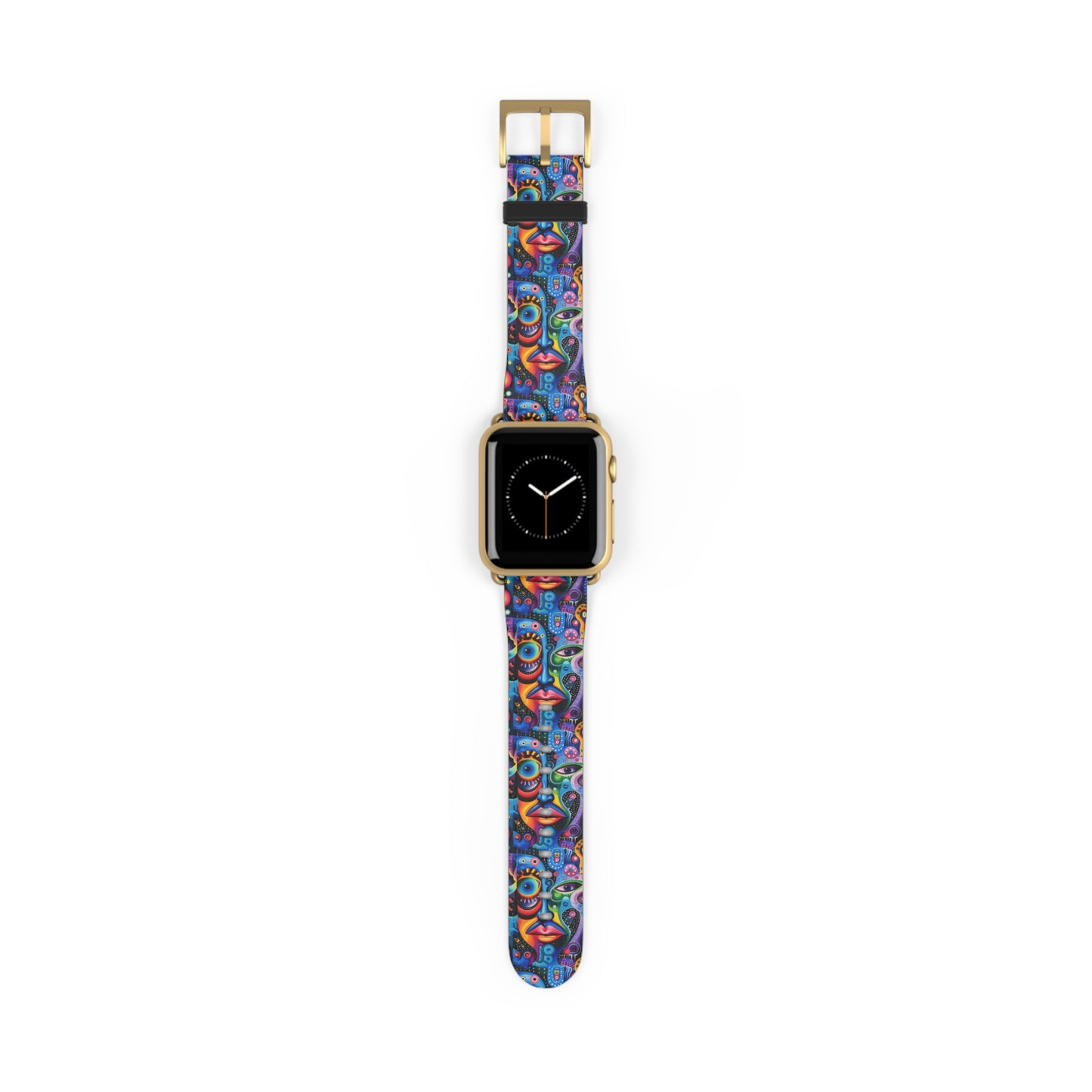Psychedelic Visions Colorful Artistic Watch Band - Vibrant Design for Unique Style.