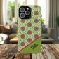 Personalized Meadow Mandala Bloom Vibrant Flower  — Green & Pink Geometric Daisy Design
