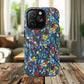 Colorful Floral Phone Case, Tough Magnetic Phone Cover, Durable Tech Accessory, Unique Gift for Her, Vibrant Smartphone Case