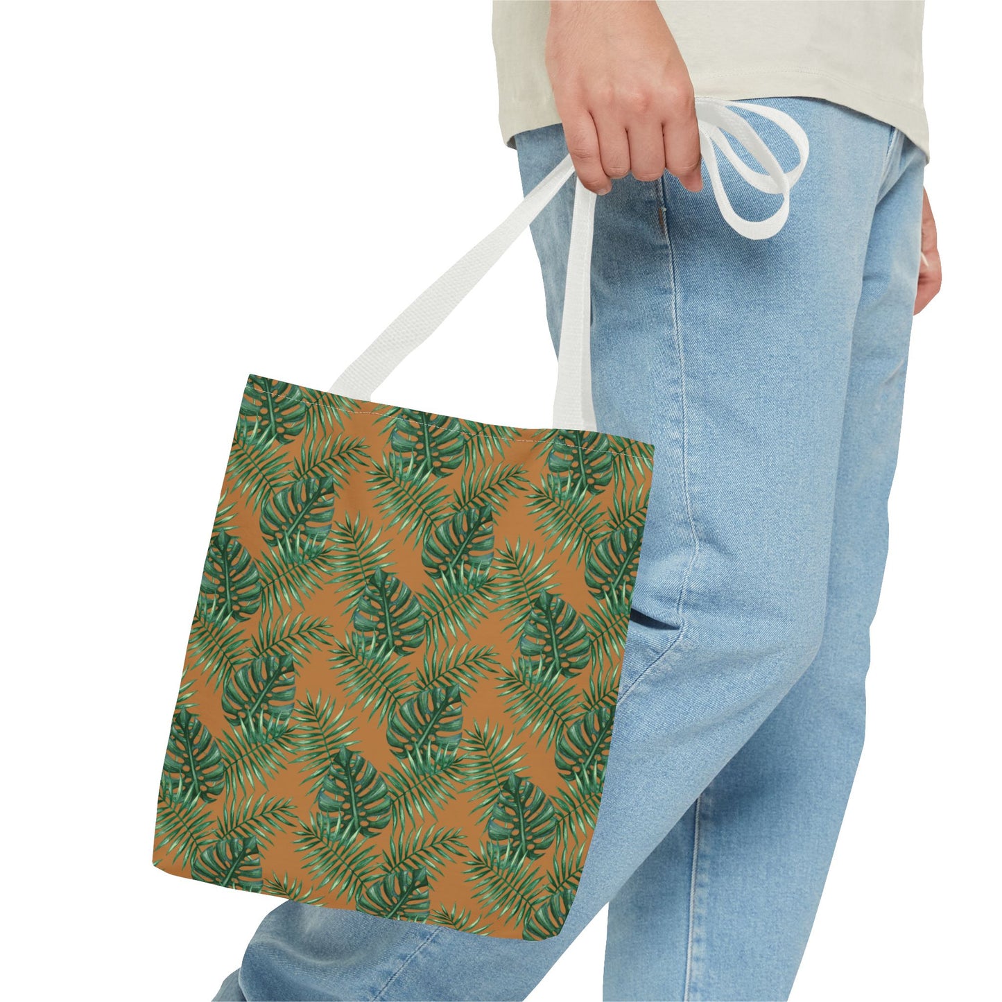 Brown Tropical Bliss Tote Bag