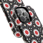 Crimson Spark Radiance Bold Floral Magnetic iPhone Cases, Stylish Tough Cases, Unique iPhone Accessories, Perfect Gift for Her, Trendy Tech Gear.
