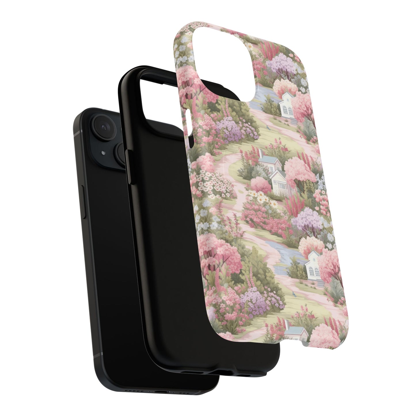 Whispers of Spring Lane Tough iPhone Magnetic Case, Floral iPhone Protection, Gift for Nature Lovers, Spring Accents, Durable Design, Customizable iPhone Cases