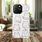 Cute Kawaii Cat Tough Magnetic iPhone Case, Cute Cat Lover Gift, Kawaii iPhone Cover, Tough iPhone Case, Unique Pet Themed Accessory,