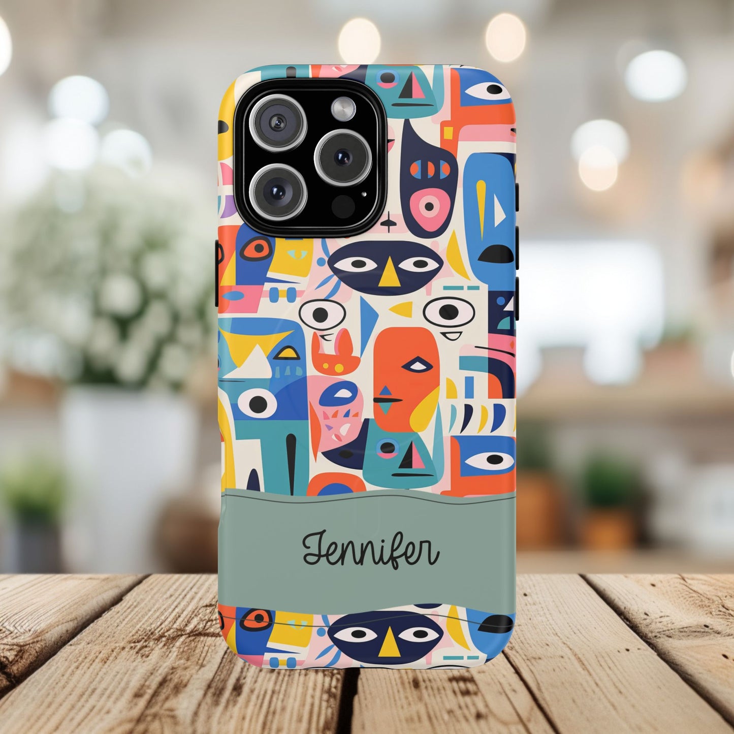 Personalized Vibrant Phone Case,  Magnetic iPhone Cover, Colorful Abstract Protection, Trendy Gift, Unique Tech Accessory, Art Phone Case