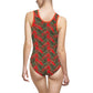 Red Tropical Bliss Women's Classic One-Piece Swimsuit (AOP)