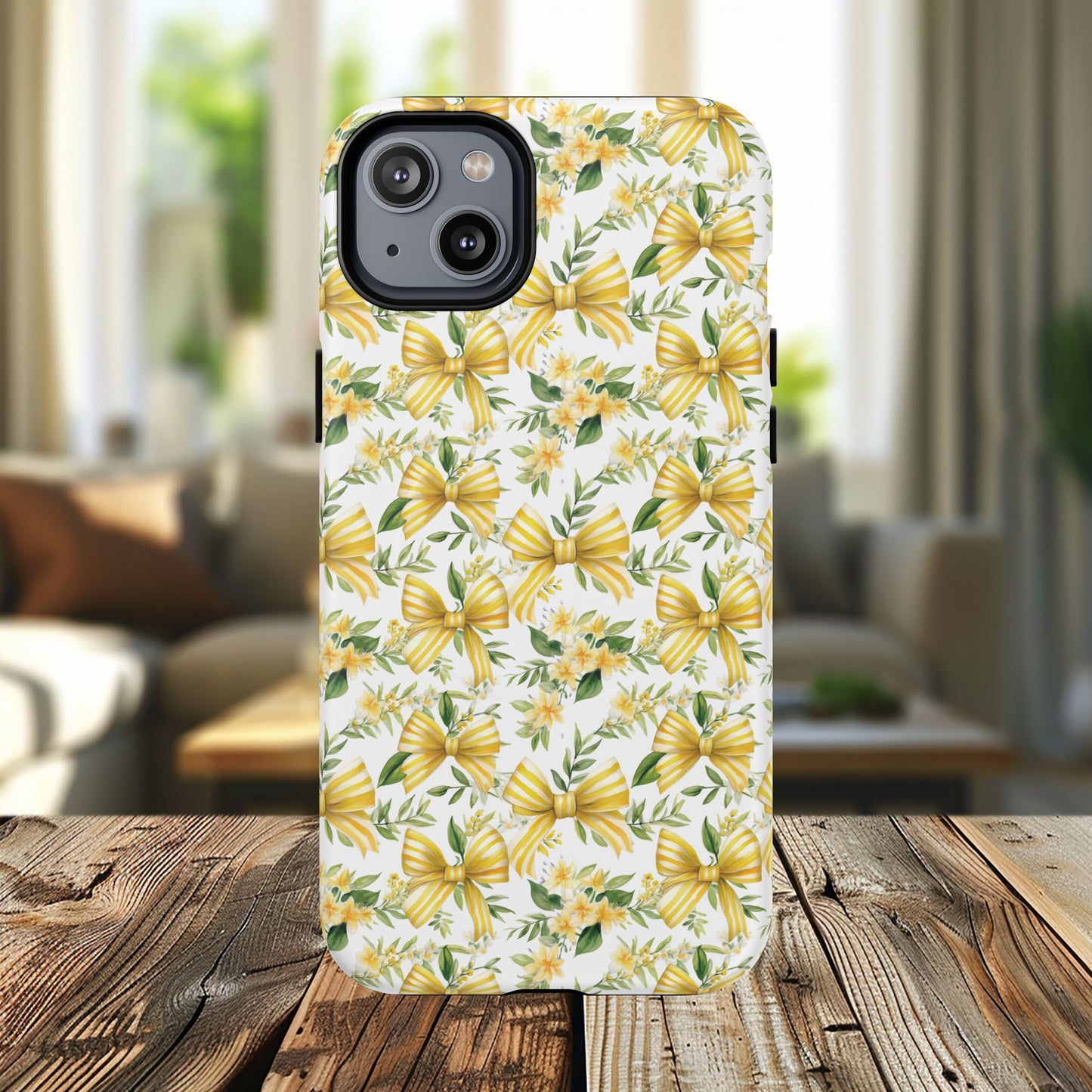 Sunshine Coquette Bows Tough Magnetic iPhone Case, Durable iPhone Cover, Girly Tech Accessory, Nature-Inspired Gift for Her, Spring Decor