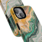 Magnetic iPhone Cases with Green Marble Design, Tough Magnetic Cases, iPhone Accessories, Gift for Her, Trendy iPhone Cover