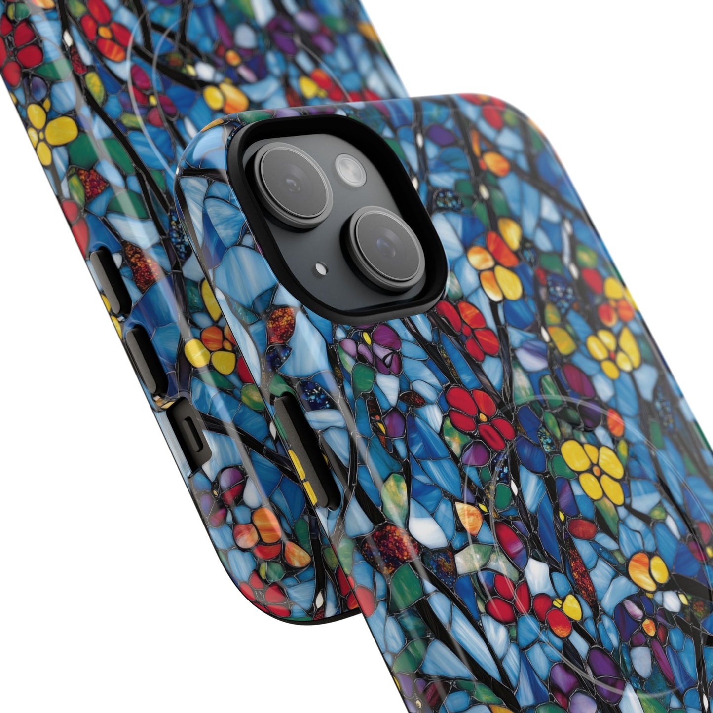 Colorful Floral Phone Case, Tough Magnetic Phone Cover, Durable Tech Accessory, Unique Gift for Her, Vibrant Smartphone Case