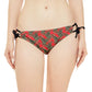 Red Tropical Bliss Loop Tie Side Bikini Bottom (AOP)