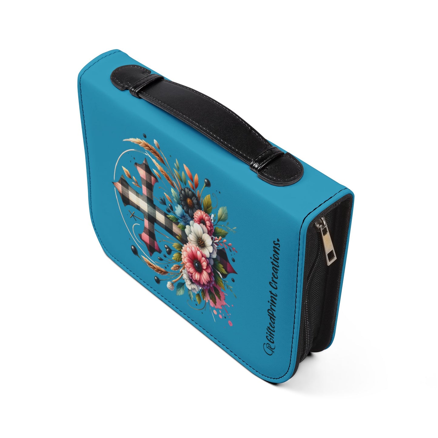 Personalized Floral Cross Bible Cover - Trust in the Lord Design| Baptism | Christening | Anniversary | Birthday Gifts.