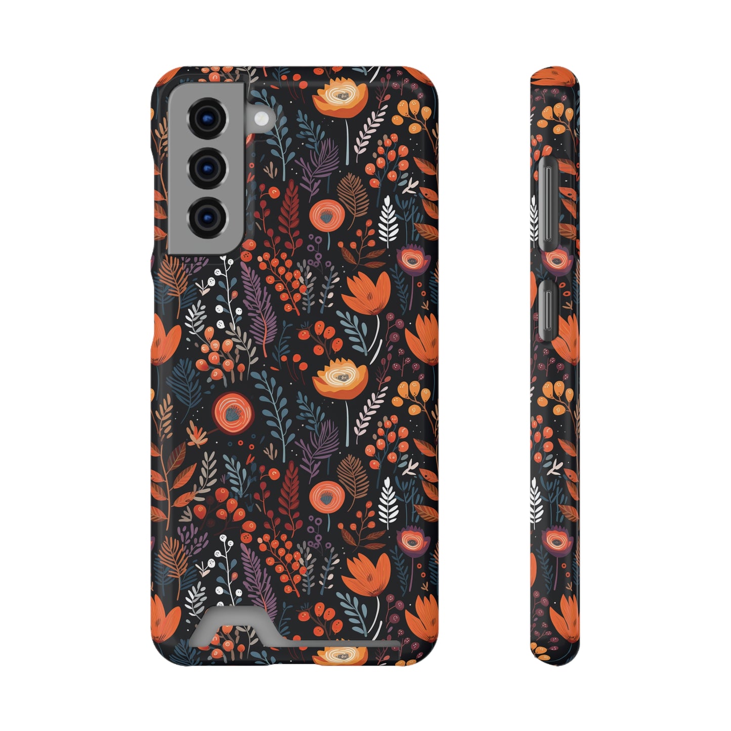 Autumn Bloom Samsung and iPhone Case With Card Holder