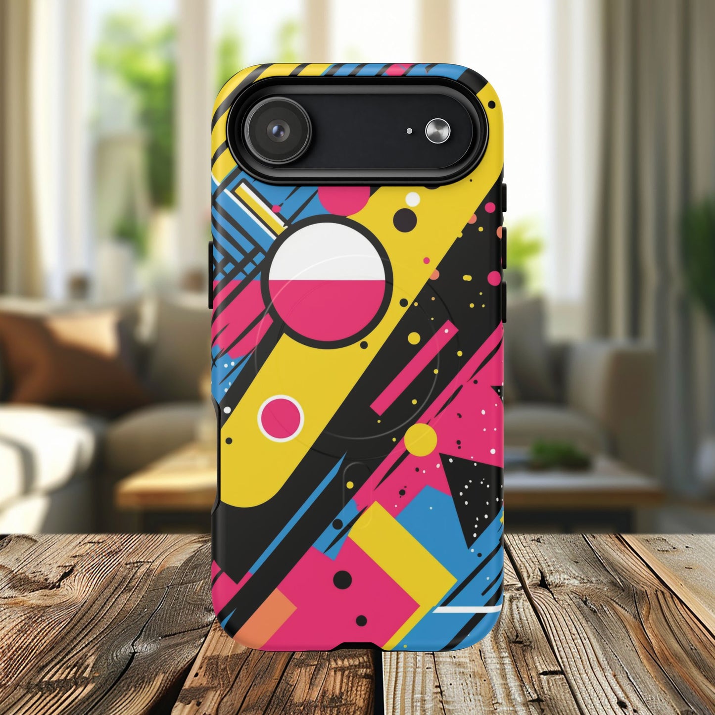 Electric Motion Mix iPhone Cases for Creative Souls | Tough iPhone Magnetic Cases, Stylish Protection, Unique iPhone Accessories, Gift for Art Lovers, Retro Vibes