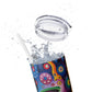 Psychedelic Visions Skinny Tumbler with Straw, 20oz